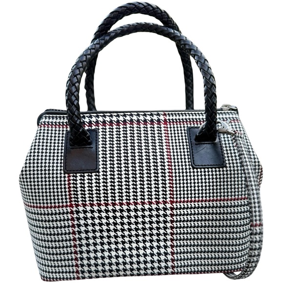 Ralph Lauren (EUC) Two-Way Vintage Inspired Glen Plaid Handbag - Picture 1 of 16